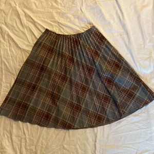 ILGWU Pleated Plaid Skirt